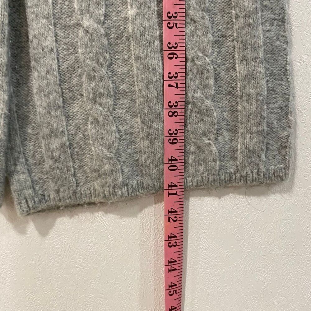 Abercrombie & Fitch Cable Knit Wide Leg Pants XS Gray Cozy Lounge Sweater Pants - Picture 6 of 8